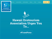 Tablet Screenshot of hawaiiecotourism.org